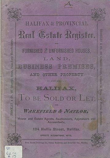 1877 Real Estate Register of Halifax