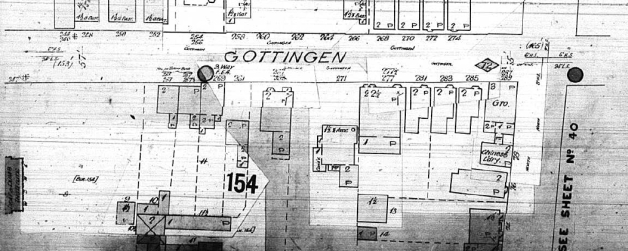 Portion of the 1895 Fire Insurance Map of Halifax showing 271 Gottingen Street